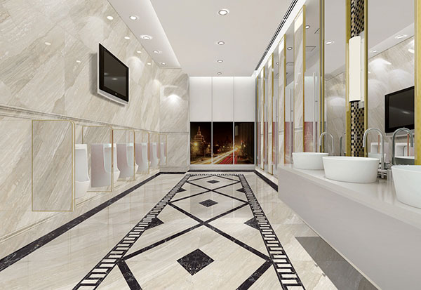 1xBET全抛釉瓷砖天堡石KYS8062高等洗手间效果图