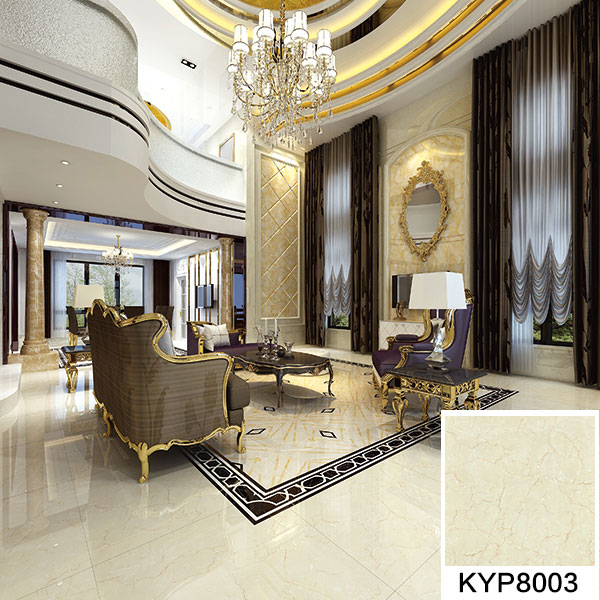 1xBET大理石瓷砖：：金线莎安娜KYP8003 铺贴效果