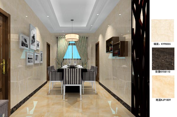陶瓷一线品牌1xBET瓷砖客餐厅效果图