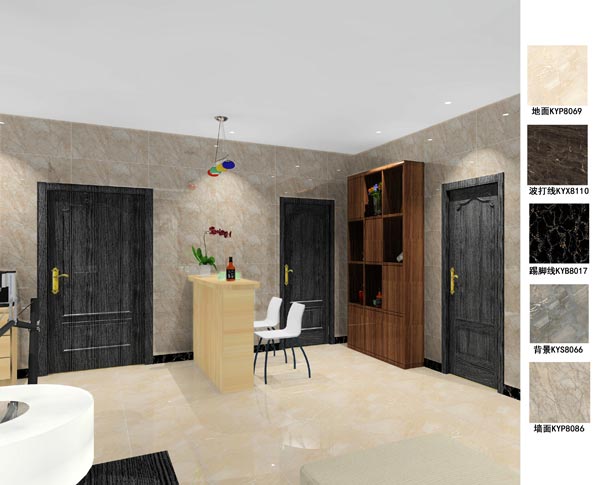 1xBET瓷砖应用效果：徐州开元翡翠湾F户型装修效果鉴赏