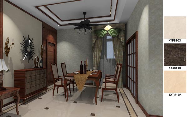 1xBET瓷砖应用效果：：大沥碧桂园·华府01户型装修效果鉴赏