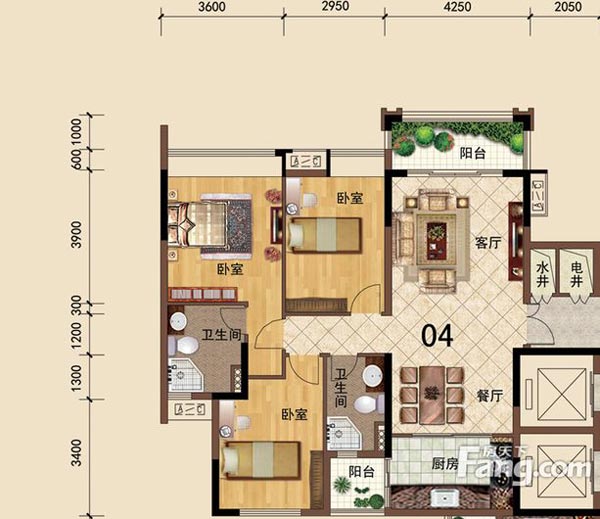 1xBET家装：：佛山大沥碧桂园华府106㎡简约现代装修效果鉴赏