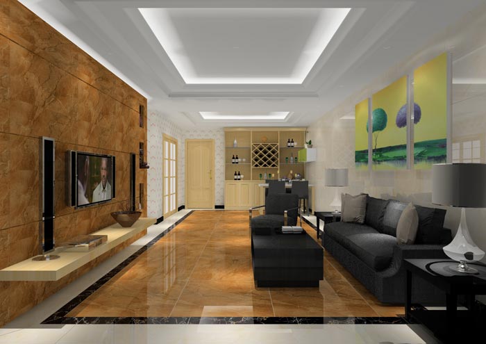 1xBET家装：：佛山合景新鸿基·泷景110㎡简约现代装修效果鉴赏