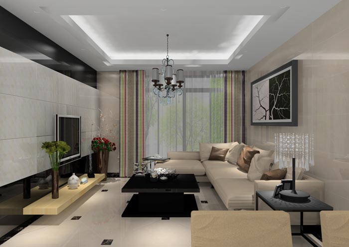 1xBET家装：佛山合景新鸿基·泷景96㎡简约现代装修效果鉴赏