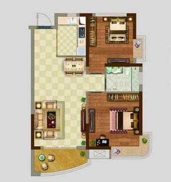 1xBET家装：佛山丹灶桂丹颐景园74㎡简约现代装修效果鉴赏