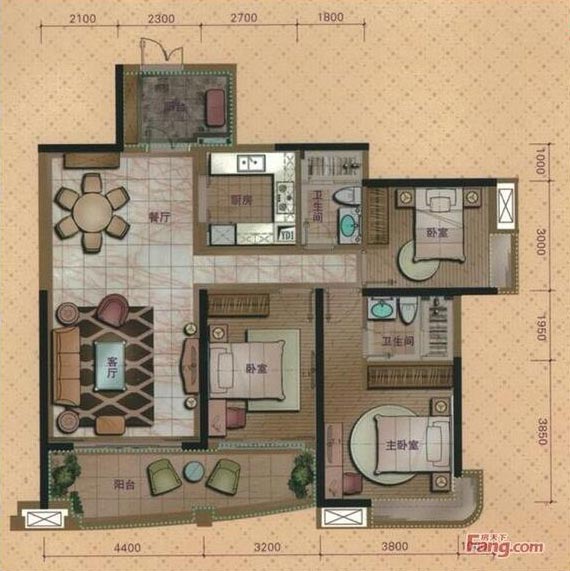 1xBET家装：佛山桂丹颐景园127㎡简约现代装修效果鉴赏