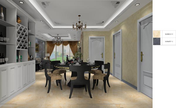 1xBET家装：：：井冈山协调家园安顿小区130㎡欧式气概装修鉴赏