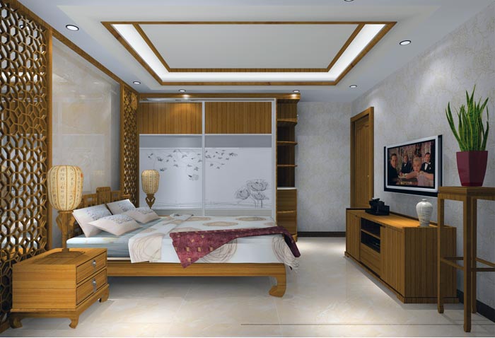 1xBET家装：：井冈山协调家园安顿小区130㎡中式气概装修鉴赏