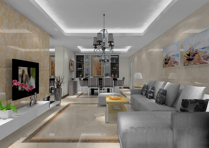 1xBET家装：：佛山狮山上林苑91㎡简约气概装修鉴赏