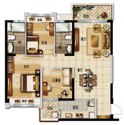 1xBET家装：：顺德碧桂园桂澜山108㎡的新中式气概装修鉴赏