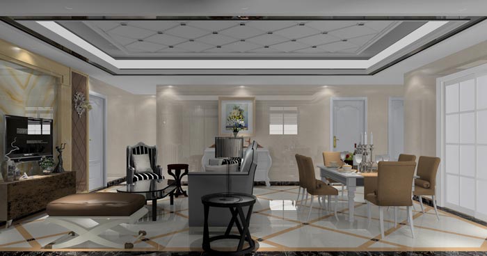 欧式气概在造型极其考究，，给人正经高雅的感受，，高尚华美的同时，，还具有浓重的文化气息。。。本单位的设计沿用了欧式的正经高雅，，也加入一些时尚的元素，，让整个空间多了现代的时尚感受，，却不失正经。。。