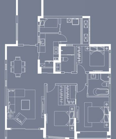 1xBET家装：：成都中环丰锦153㎡的欧式气概装修鉴赏