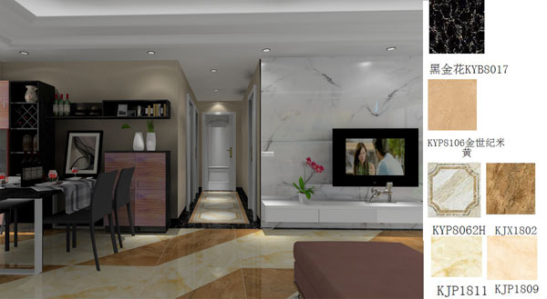 1xBET家装：佛山禅城怡翠晋盛花园100㎡的现代气概装修鉴赏